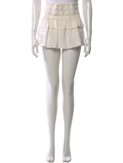 Pre-owned Isabel Marant Étoile Linen Mini Skirt In Neutral