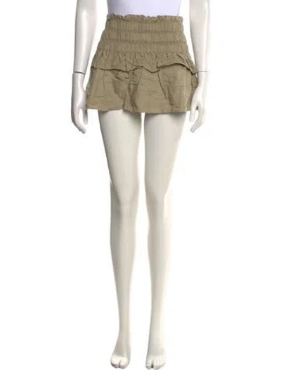 Pre-owned Isabel Marant Étoile Linen Mini Skirt In Neutral