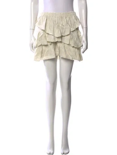 Pre-owned Isabel Marant Étoile Linen Mini Skirt In Neutrals