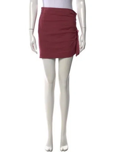 Pre-owned Isabel Marant Étoile Linen Mini Skirt In Pink