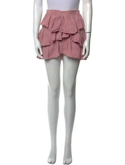 Pre-owned Isabel Marant Étoile Linen Mini Skirt In Red
