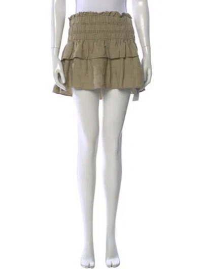 Pre-owned Isabel Marant Étoile Linen Mini Skirt W/ Tags In Brown
