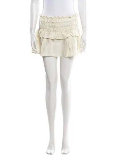 Pre-owned Isabel Marant Étoile Linen Mini Skirt W/ Tags In White