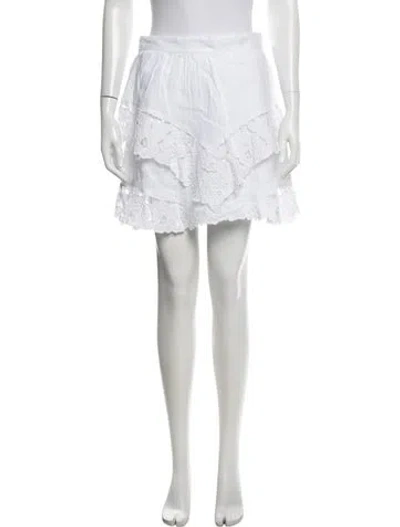 Pre-owned Isabel Marant Étoile Linen Mini Skirt W/ Tags In White