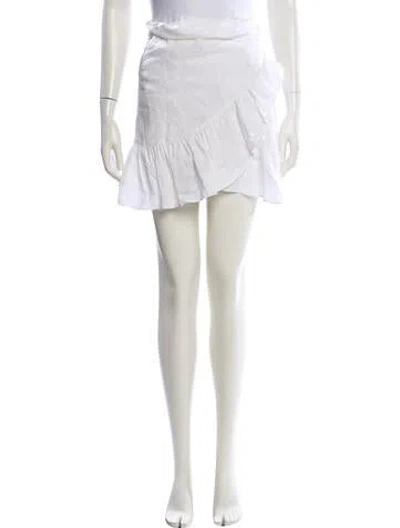 Pre-owned Isabel Marant Étoile Linen Mini Skirt In White