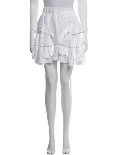 Pre-owned Isabel Marant Étoile Linen Mini Skirt In White