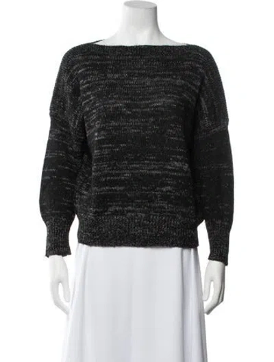 Pre-owned Isabel Marant Étoile Linen Patterned Sweater In Black