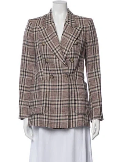 Pre-owned Isabel Marant Étoile Linen Plaid Print Blazer