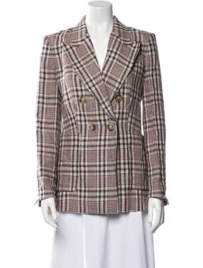 Pre-owned Isabel Marant Étoile Linen Plaid Print Blazer