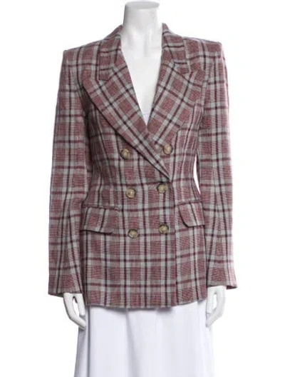 Pre-owned Isabel Marant Étoile Linen Plaid Print Blazer In Multi