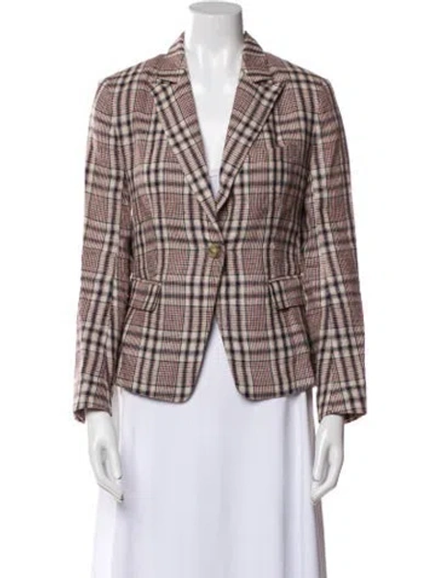 Pre-owned Isabel Marant Étoile Linen Plaid Print Blazer In Neutral