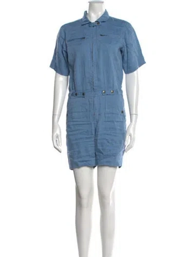 Pre-owned Isabel Marant Étoile Linen Romper In Blue