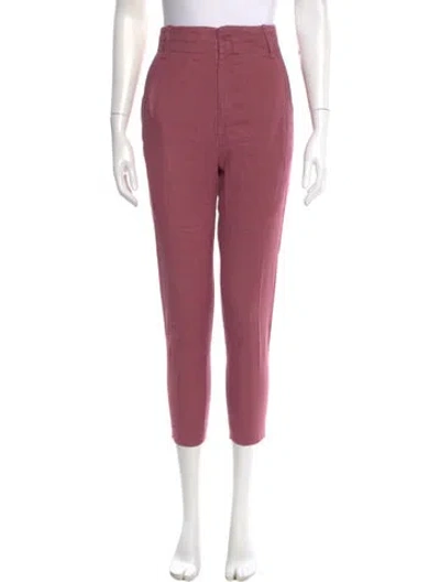 Pre-owned Isabel Marant Étoile Linen Skinny Leg Pants In Pink
