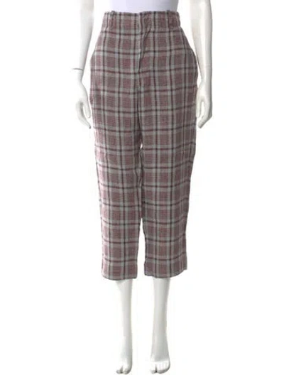 Pre-owned Isabel Marant Étoile Linen Straight Leg Pants In Blue