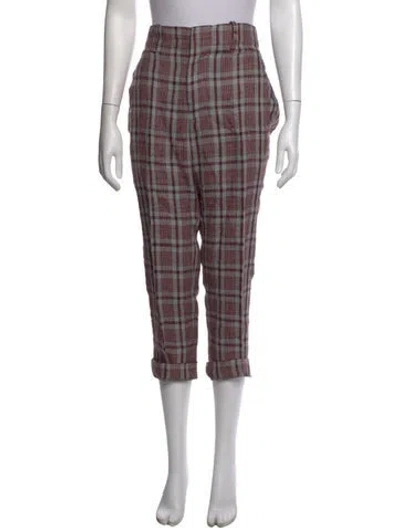 Pre-owned Isabel Marant Étoile Linen Straight Leg Pants In Blue