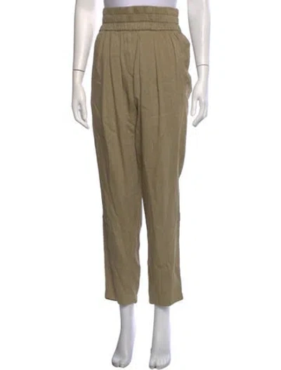 Pre-owned Isabel Marant Étoile Linen Straight Leg Pants In Brown