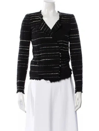 Pre-owned Isabel Marant Étoile Linen Striped Jacket In Black