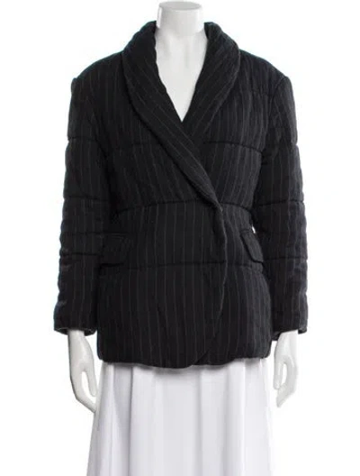 Pre-owned Isabel Marant Étoile Linen Striped Jacket In Blue