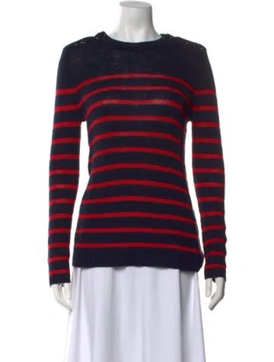 Pre-owned Isabel Marant Étoile Linen Striped Sweater In Red