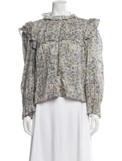 Pre-owned Isabel Marant Étoile Linen Striped Top In Neutral