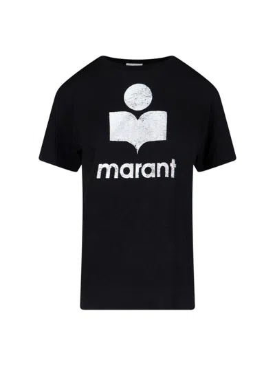 Isabel Marant Étoile Linen T-shirt In Black  