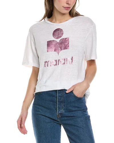 Isabel Marant Étoile Logo-print Linen T-shirt In White