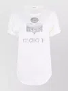 Isabel Marant Étoile Zewel Metallic Logo Slub Linen Graphic Tee