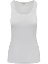 Isabel Marant Étoile Linen Tank Top In Jersey In White