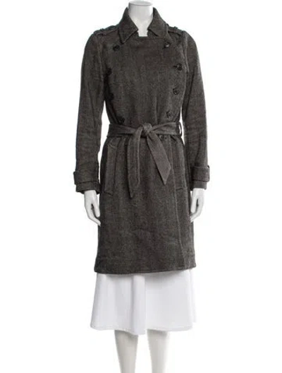 Pre-owned Isabel Marant Étoile Linen Trench Coat In Black