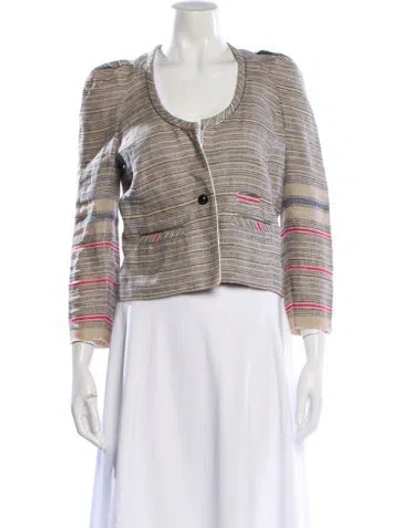 Pre-owned Isabel Marant Étoile Linen Tweed Pattern Evening Jacket