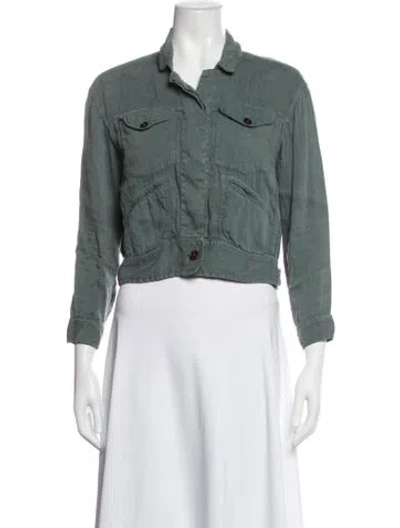 Pre-owned Isabel Marant Étoile Linen Utility Jacket In Green