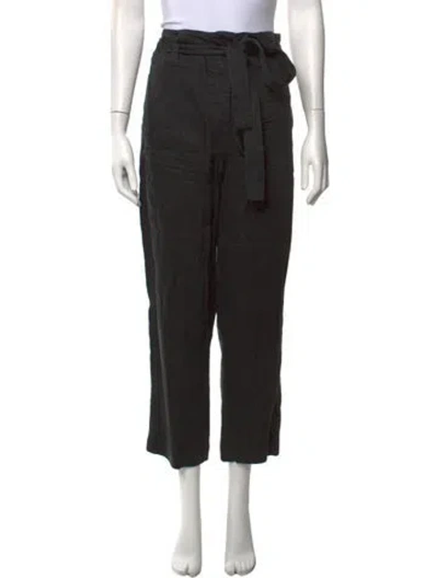 Pre-owned Isabel Marant Étoile Linen Wide Leg Pants In Black