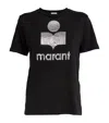 Isabel Marant Étoile Isabel Marant Etoile Zewel T Shirt With Metallic Logo Print In Black