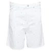 Isabel Marant Etoile Liny Hole Punched Ayed Denim Shorts In White