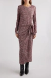 ISABEL MARANT ÉTOILE ISABEL MARANT ÉTOILE LISY ABSTRACT PRINT LONG SLEEVE MIDI DRESS