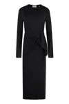 Isabel Marant Étoile Lisy Long-sleeve Wrap Dress In Black