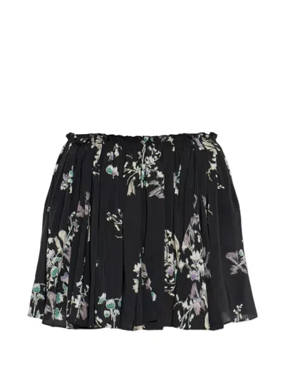 Isabel Marant Étoile Livy Floral-print Mini Skirt In Black