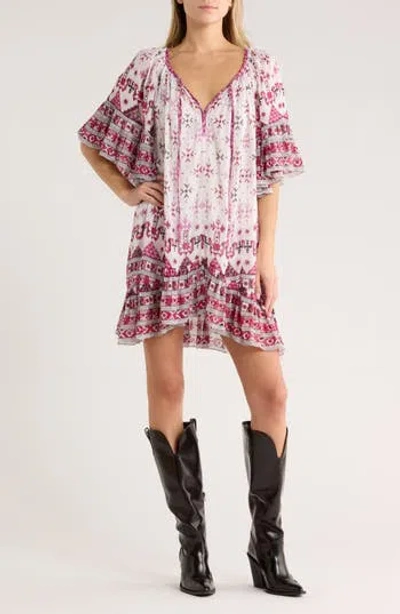 Isabel Marant Étoile Loane Printed Cotton Blend Shift Dress In Pink