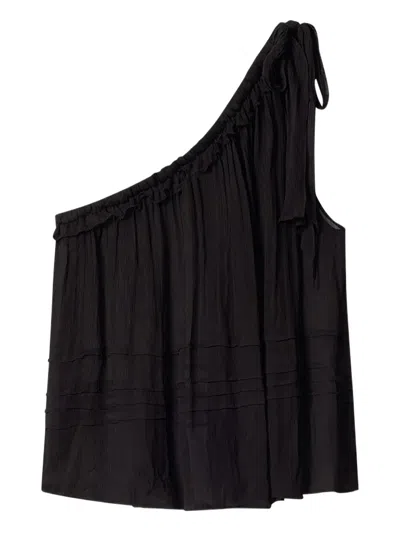 Isabel Marant Étoile Loeva One-shoulder Blouse In Black