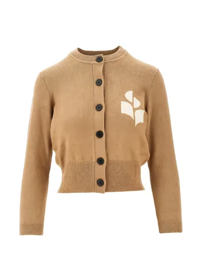 Isabel Marant Étoile Isabel Marant Etoile Women Biscuit Cotton Blend Lona Cardigan In Brown
