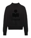 Isabel Marant Étoile Isabel Marant Etoile Moby Sweatshirt With Flocked Logo In Black