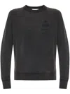 Isabel Marant Étoile Round-collar Long-sleeve Hoodie In Grey