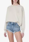 Isabel Marant Étoile Isabel Marant Etoile Beige Crewneck Cotton Sweatshirt In Neutral