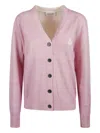 Isabel Marant Étoile Logo-embroidery Button-fastening Cardigan In Pink