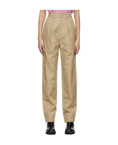 Isabel Marant Étoile Logo High-rise Casual Pants In Nude