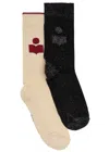 Isabel Marant Étoile Logo-intarsia Cotton-blend And Knitted Socks In Multicoloured