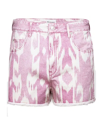 Isabel Marant Étoile Logo Patch Shorts In Pink
