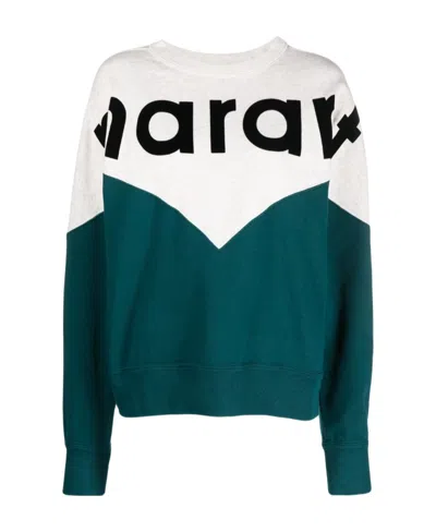 ISABEL MARANT ÉTOILE HOUSTON TWO TONE 'MARANT' SWEATSHIRT