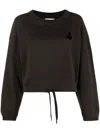 Isabel Marant Étoile Marant Etoile Margo Logo Cotton Crewneck Sweatshirt In Black