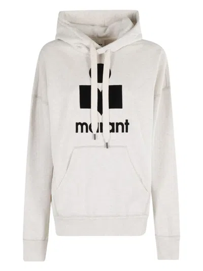 Isabel Marant Étoile Logo-print Drawstring Hoodie In White